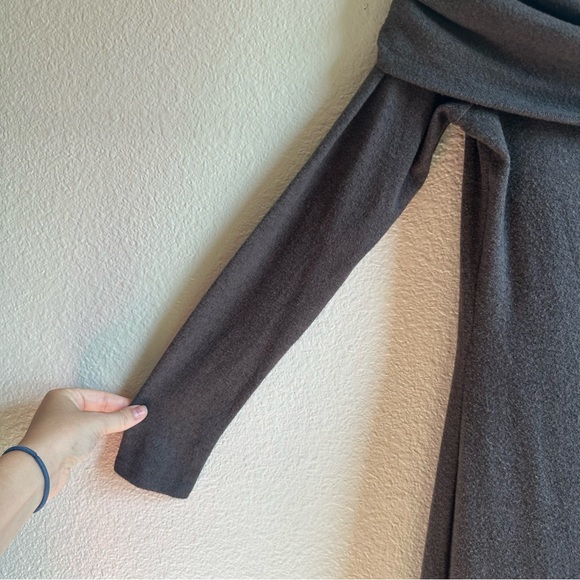 NWT Chelsea28 Off The Shoulder Long Sleeve Dress Grey Dark Charcoal Heather Med - Picture 9 of 10